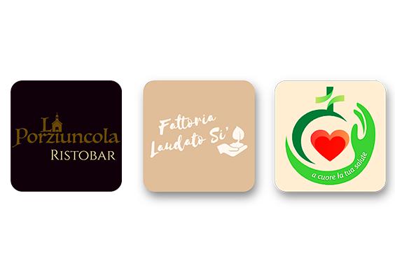 loghi fattoria porziuncola curacuore loghi fattoria porziuncola curacuore